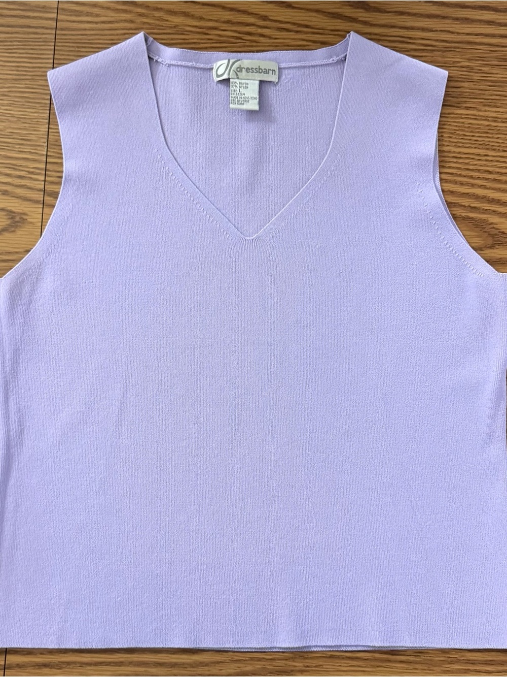 Dress Barn Light Lilac Career Layering Sleeveless Top, Stretchy - Picture 4 of 9